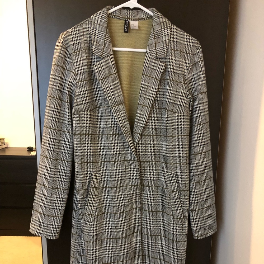 Houndstooth Long Jacket